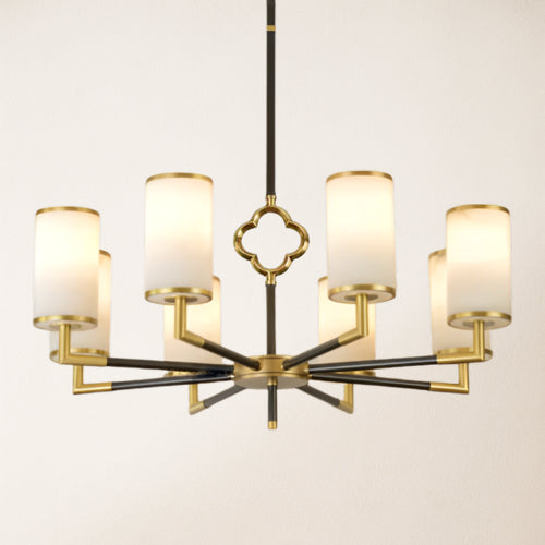 Moral Multi-layer Branda Alabaster Round chandelier 34"D