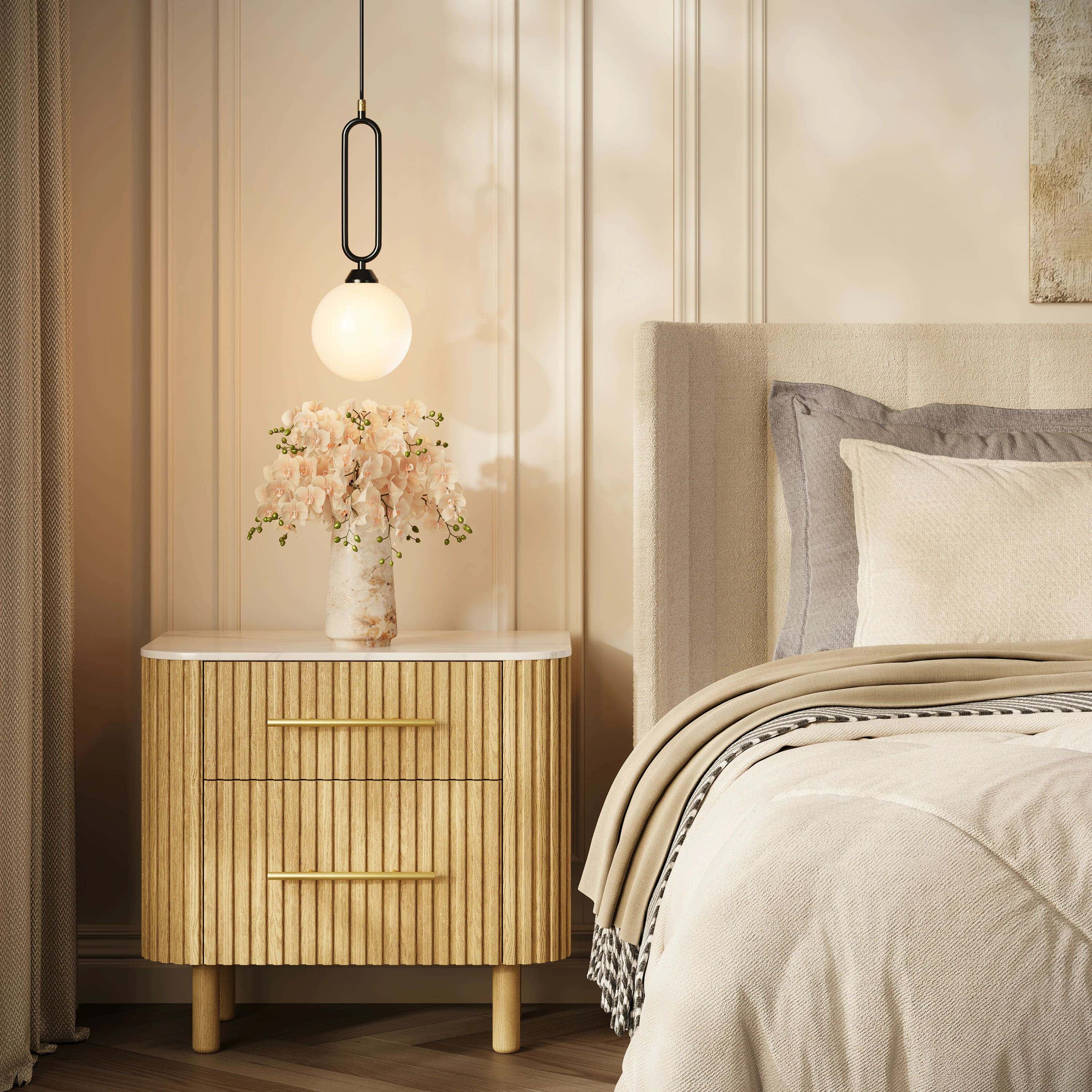 Dadaly Alabaster Small Art Ball Pendant 5.9''D