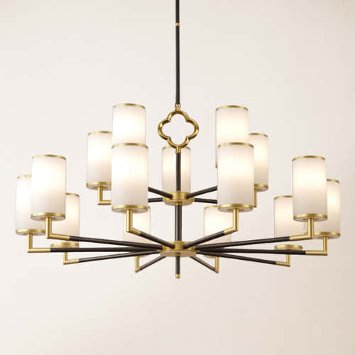 Moral Multi-layer Branda Alabaster Round chandelier 41"D