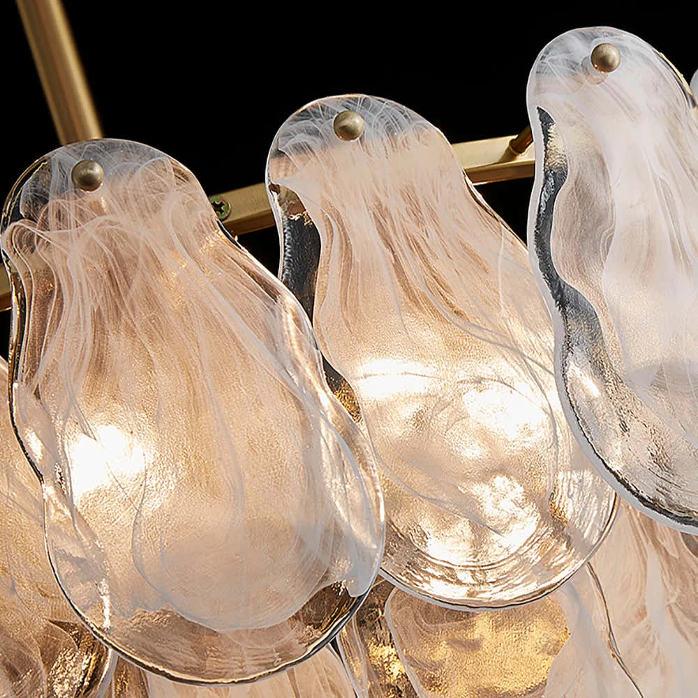 Elaris Glass Cloud Tiered Chandelier 32"D