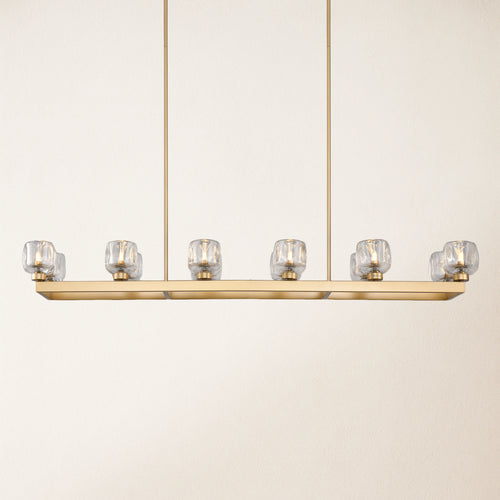 Vellum Rectangular Chandelier 59"W