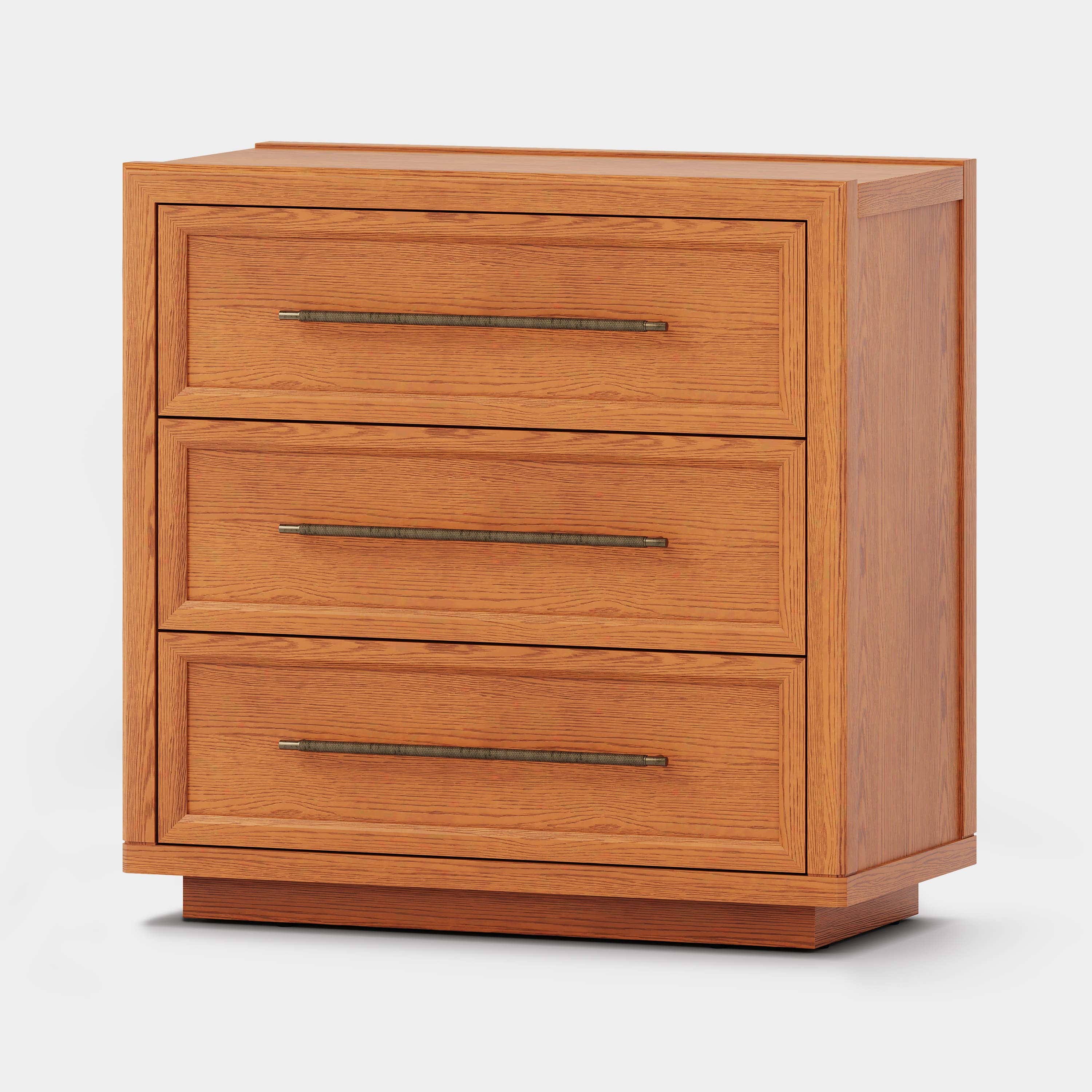 Alvar 63″ Oak 6-Drawer Chest(Set of 2)