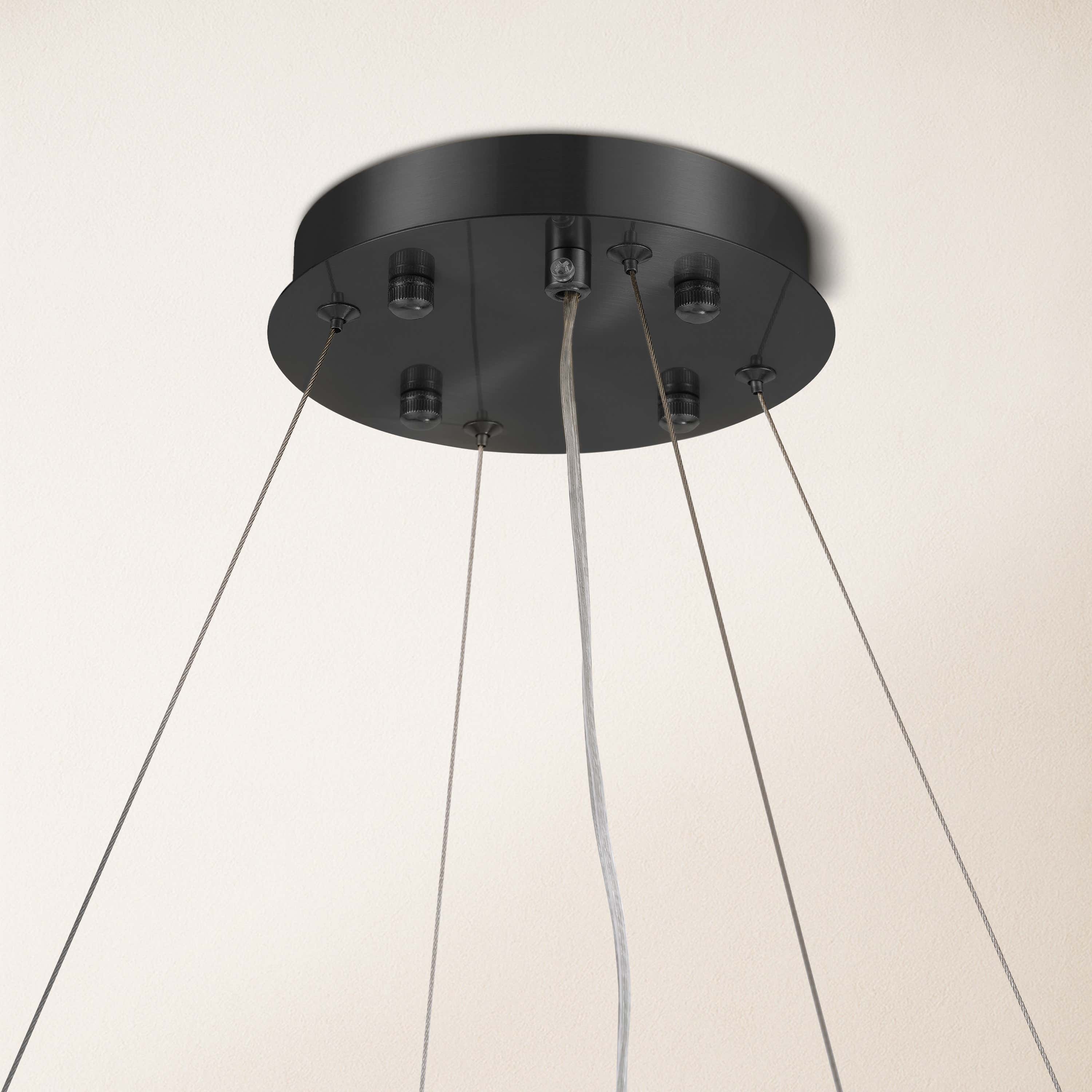 Sawyer Alabaster Round Chandelier 32"