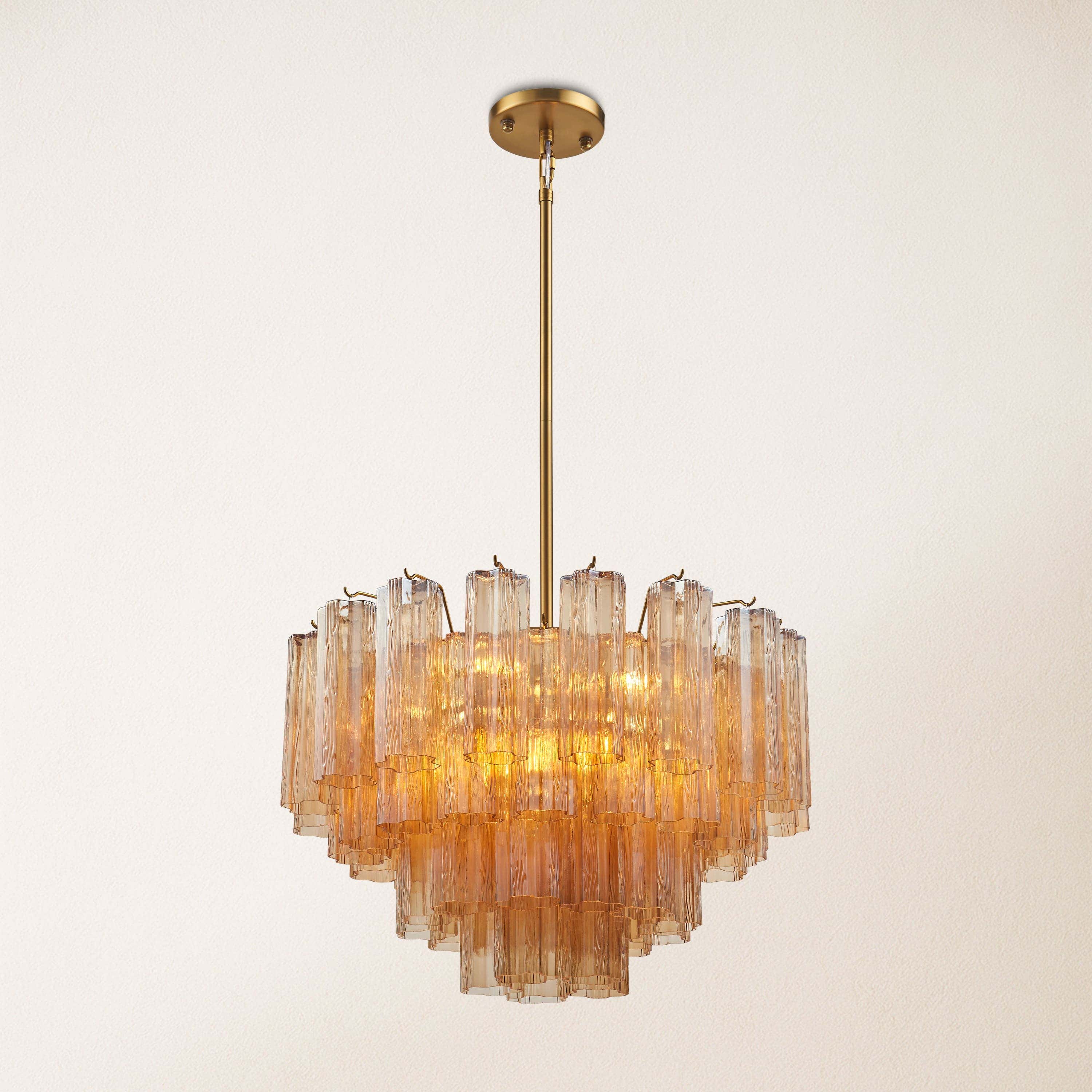 Dawel Glass Round Chandelier 24"D