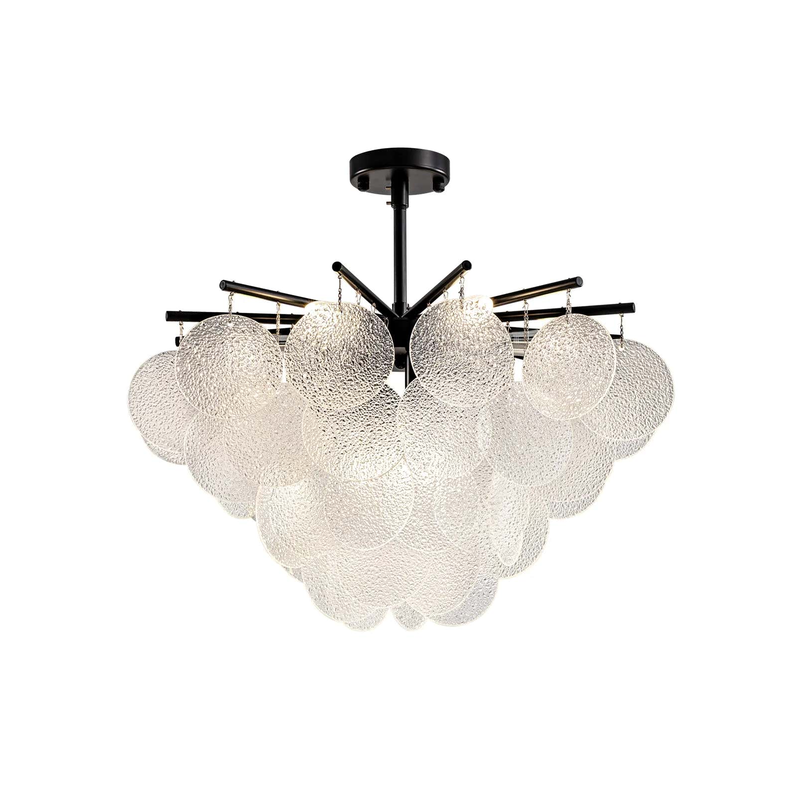 Velmora Glass Disc Tiered Chandelier 24"D