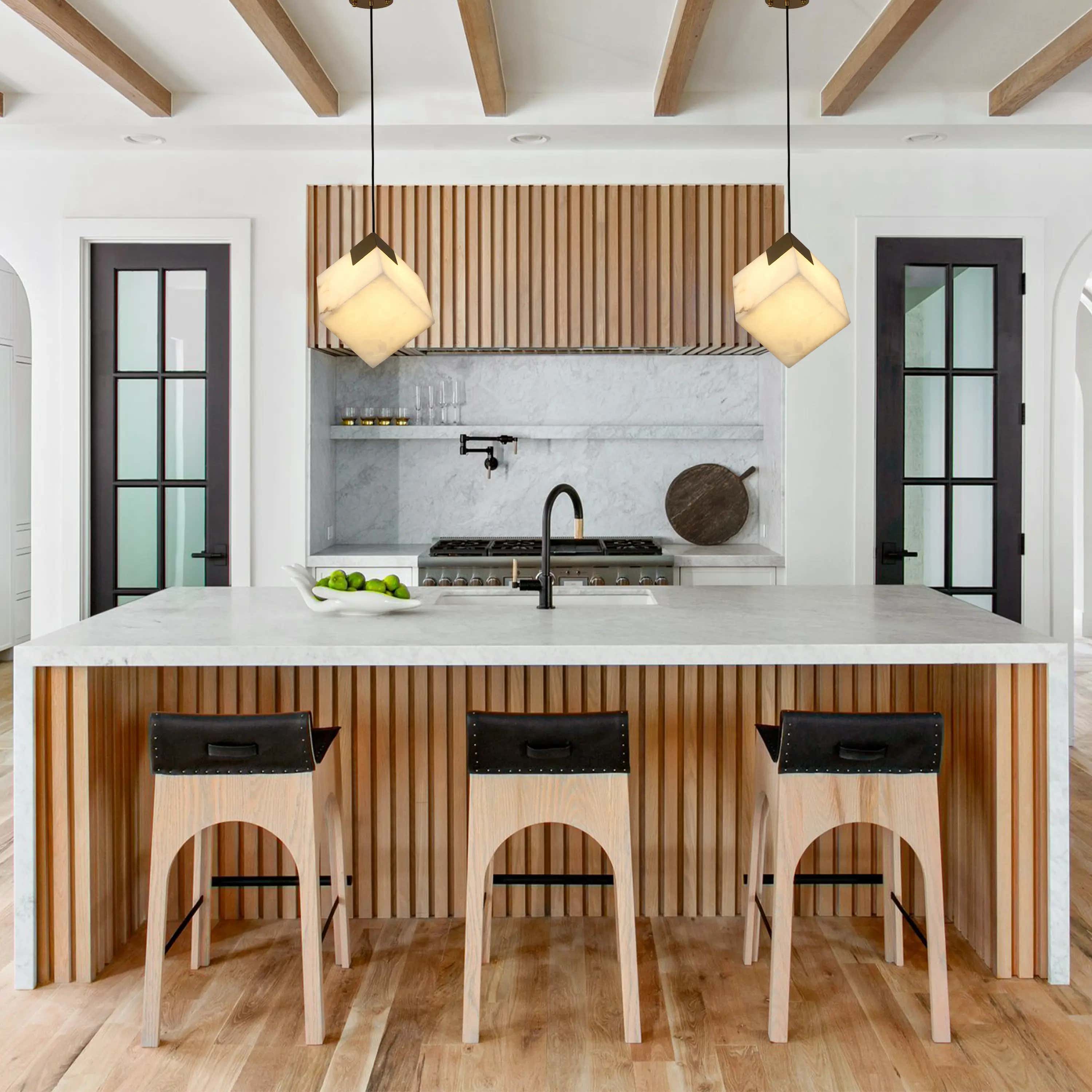 Dave Alabaster Pendant Light 4"W