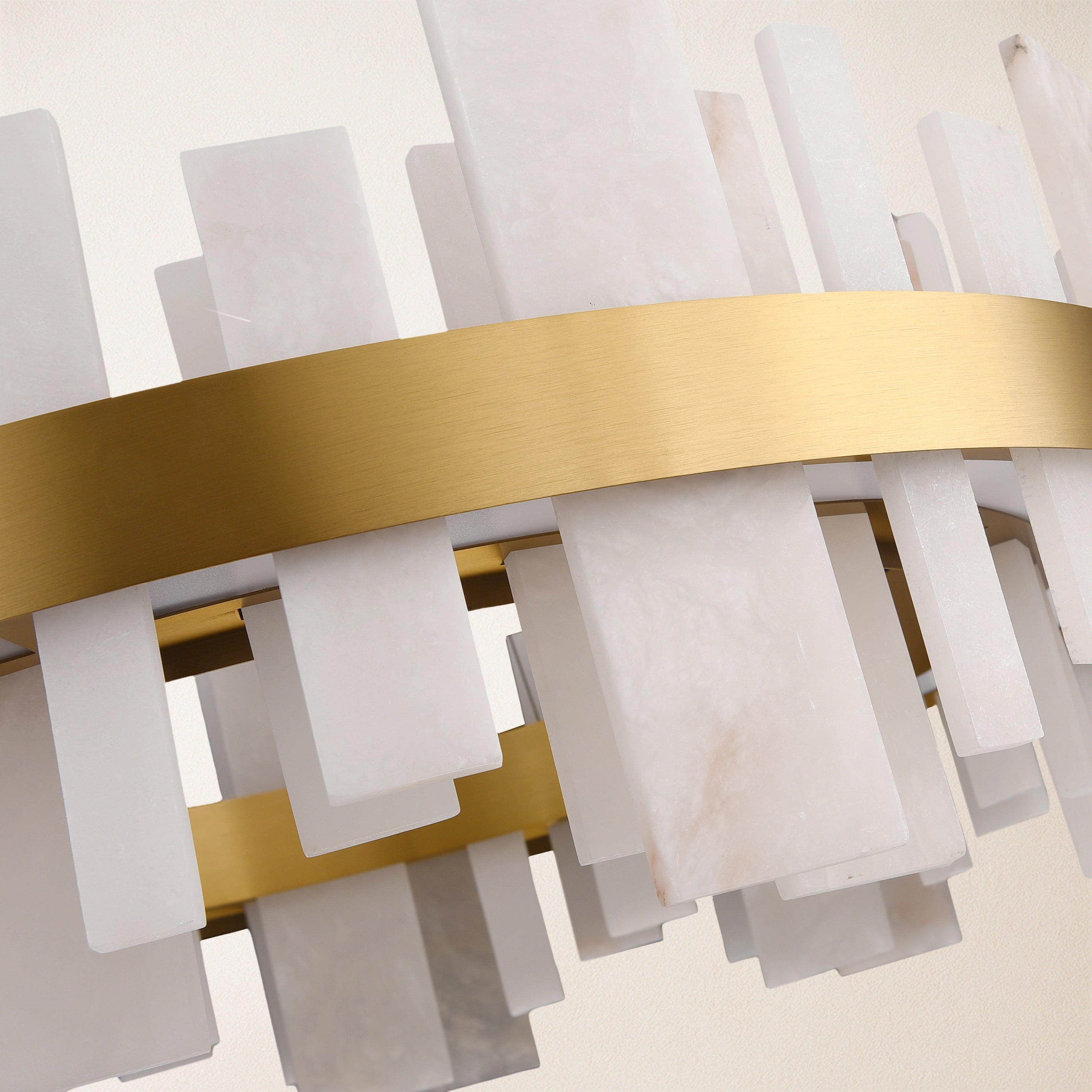 Nocturne Alabaster Round Chandelier 24"