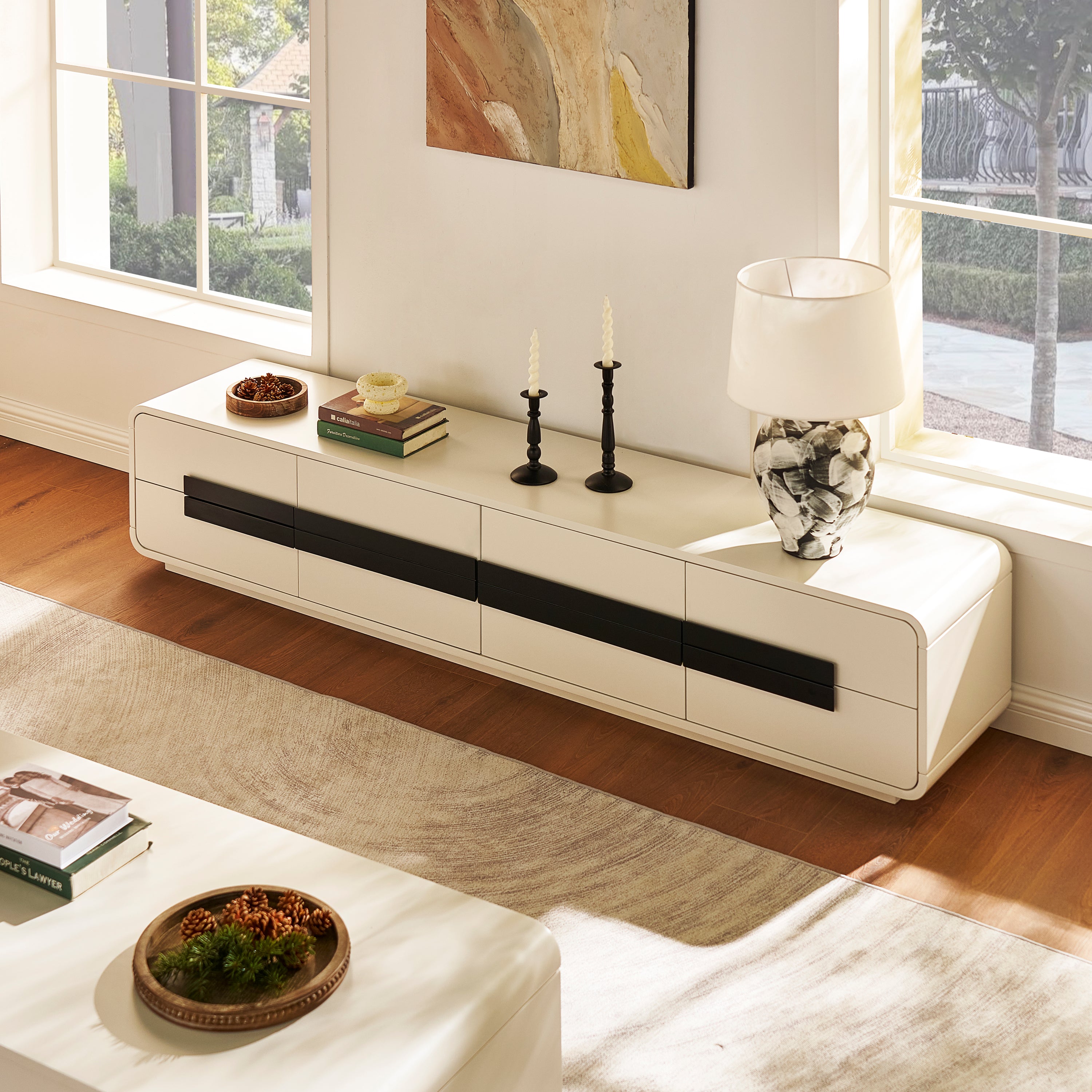Soren Media Console And Coffee Table Set