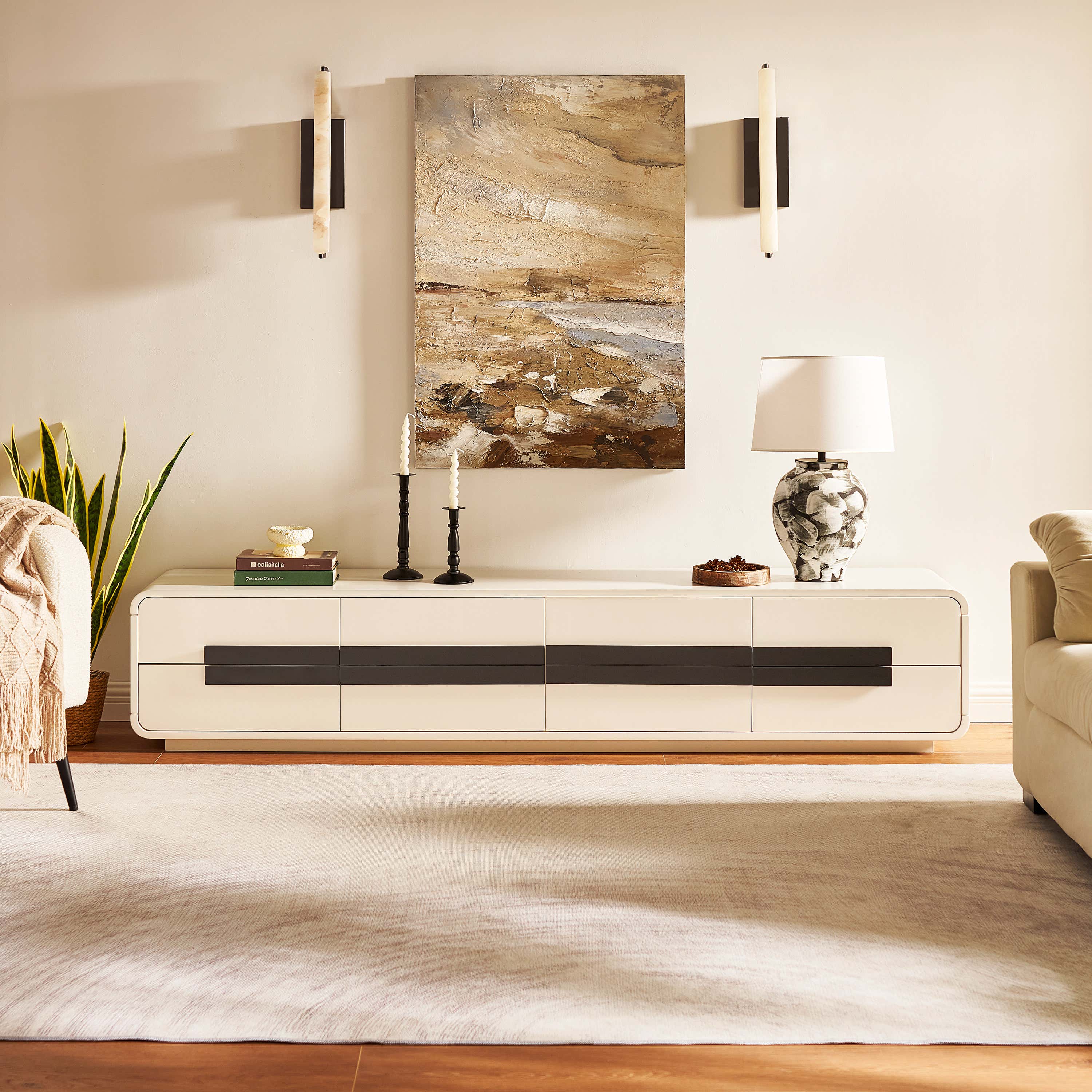Soren Media Console And Coffee Table Set