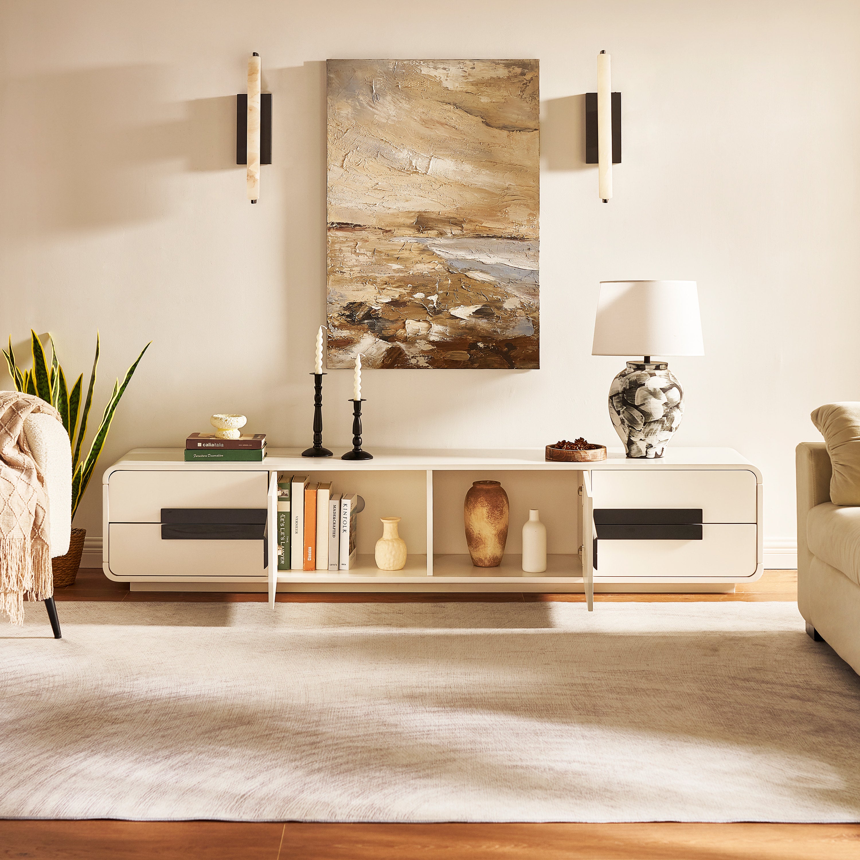 Soren Media Console And Coffee Table Set