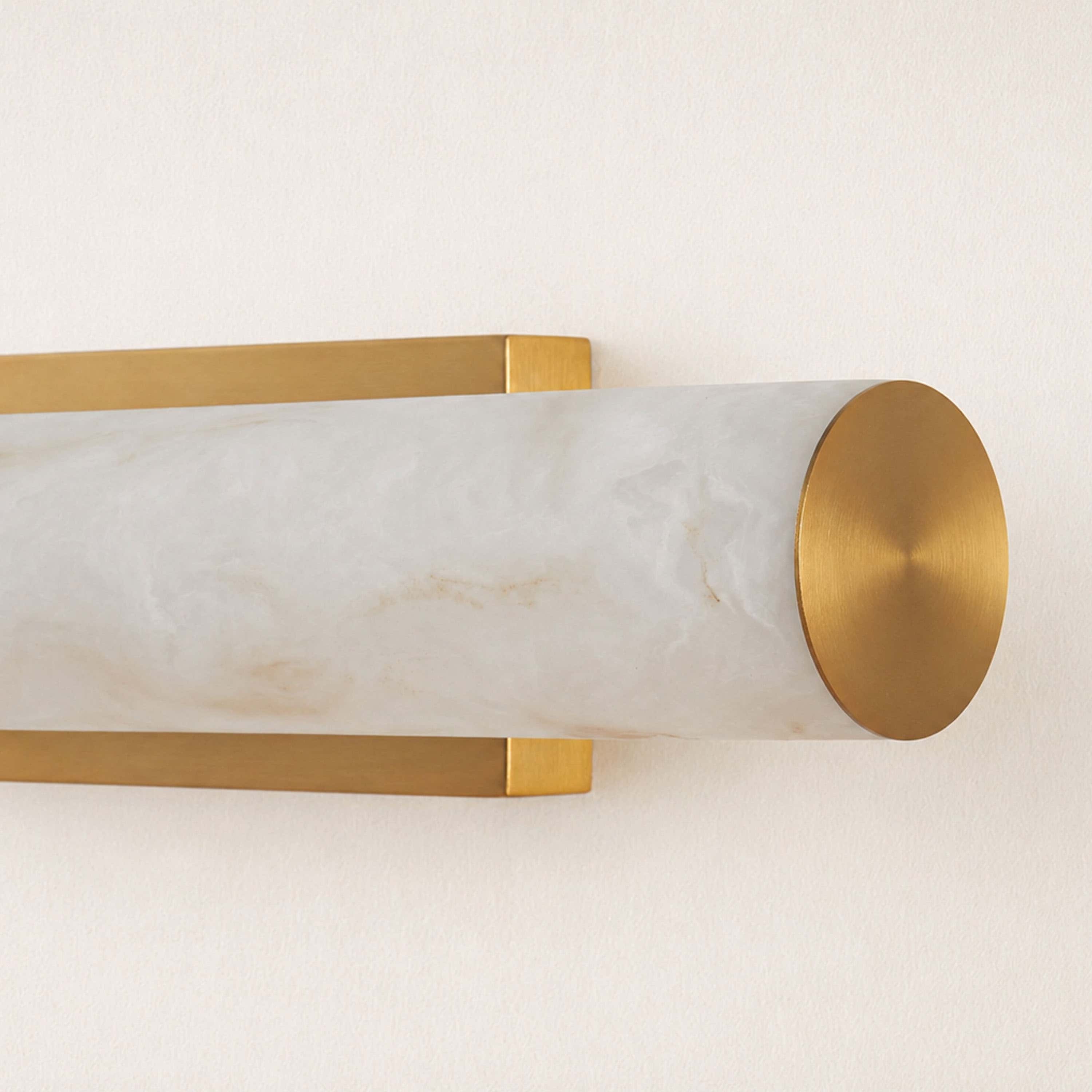 Sylvia Palladian Resin Alabaster Texture Wall Sconce 20"H