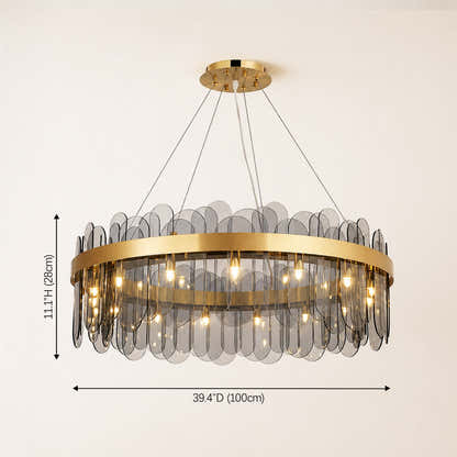 Prismora Glass Round Chandelier