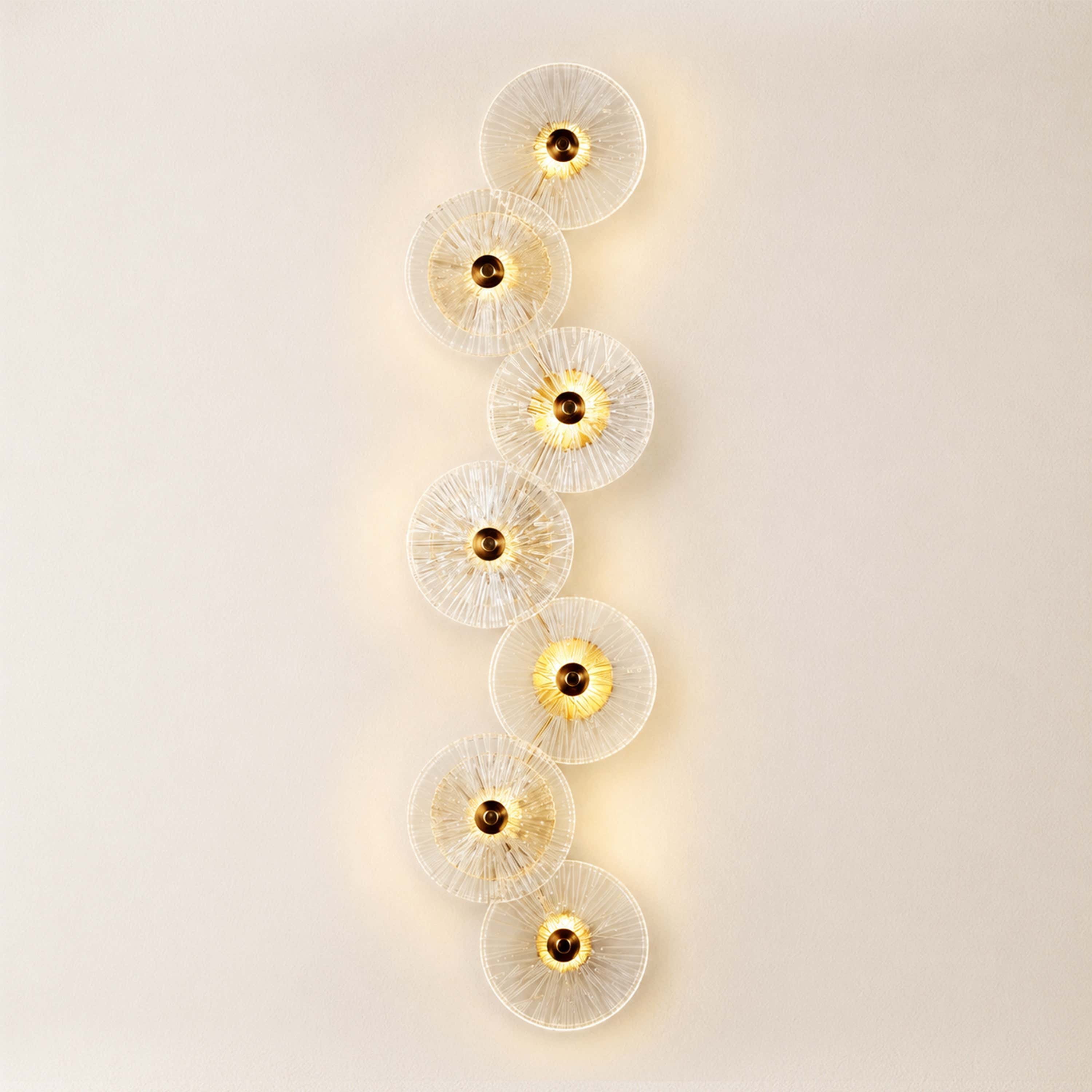 Auriotus Glass Lotus Leaf Wall Sconce