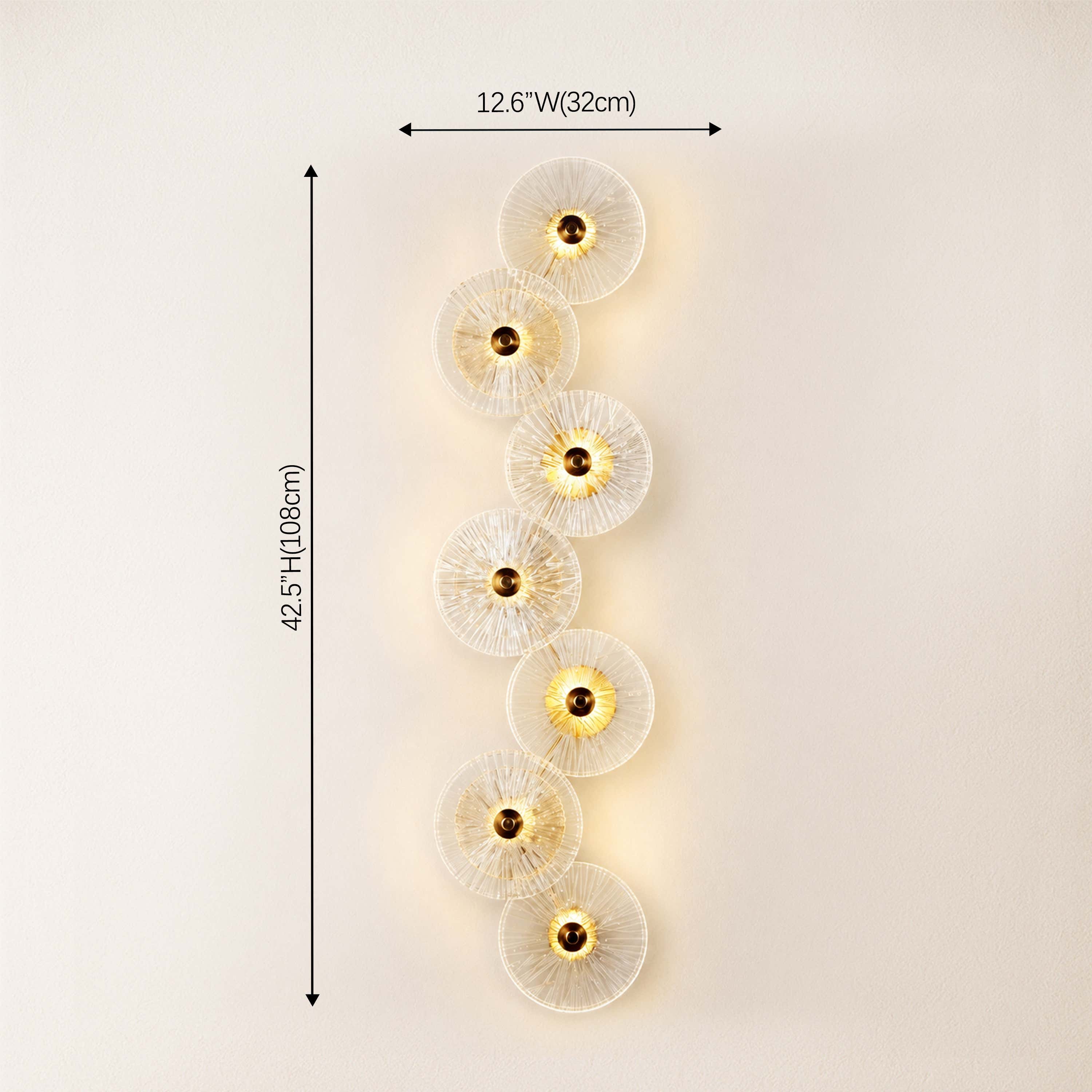 Auriotus Glass Lotus Leaf Wall Sconce
