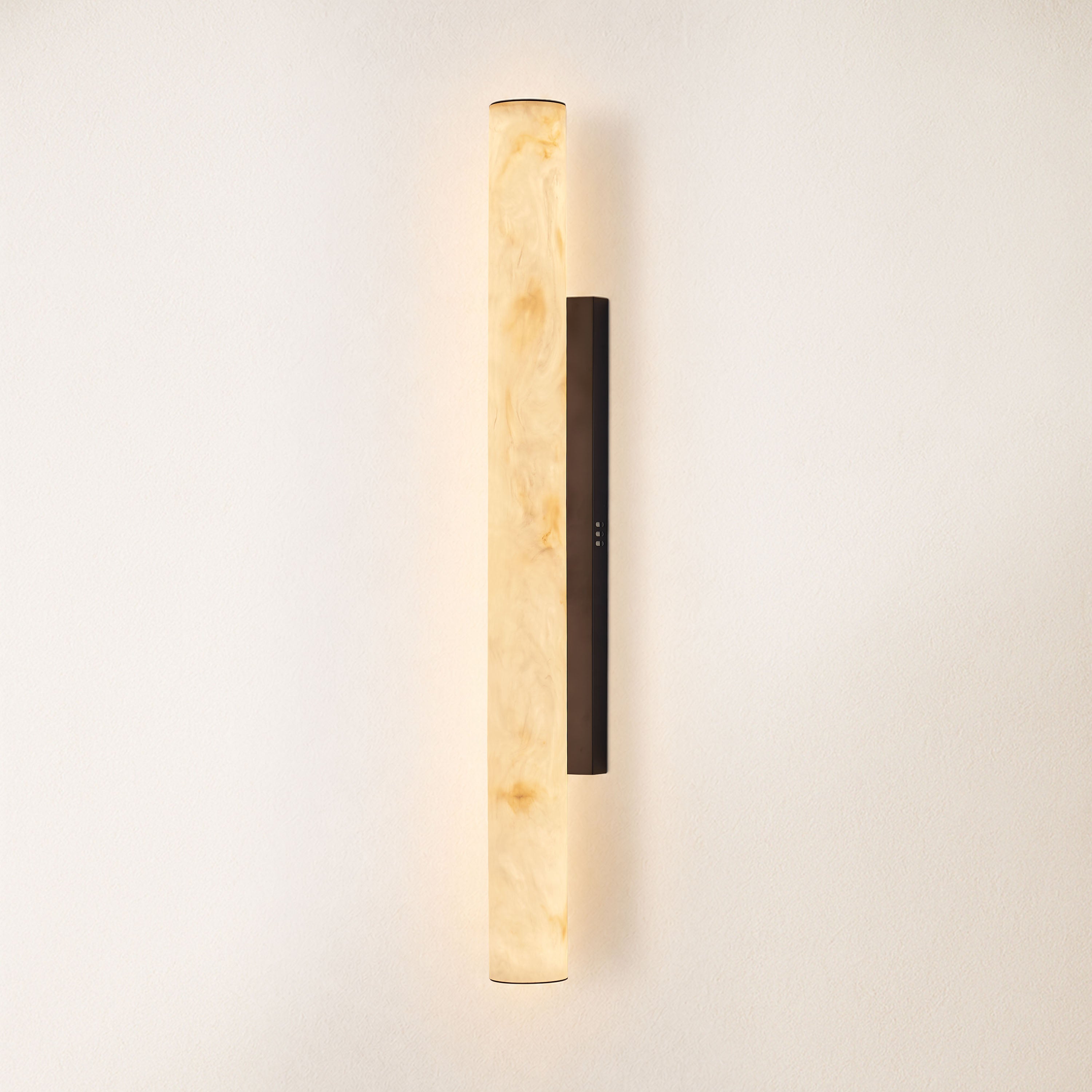Sylvia Palladian Resin Alabaster Texture Wall Sconce 36