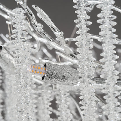 Snow Tree Branches Linear Chandelier 55''L
