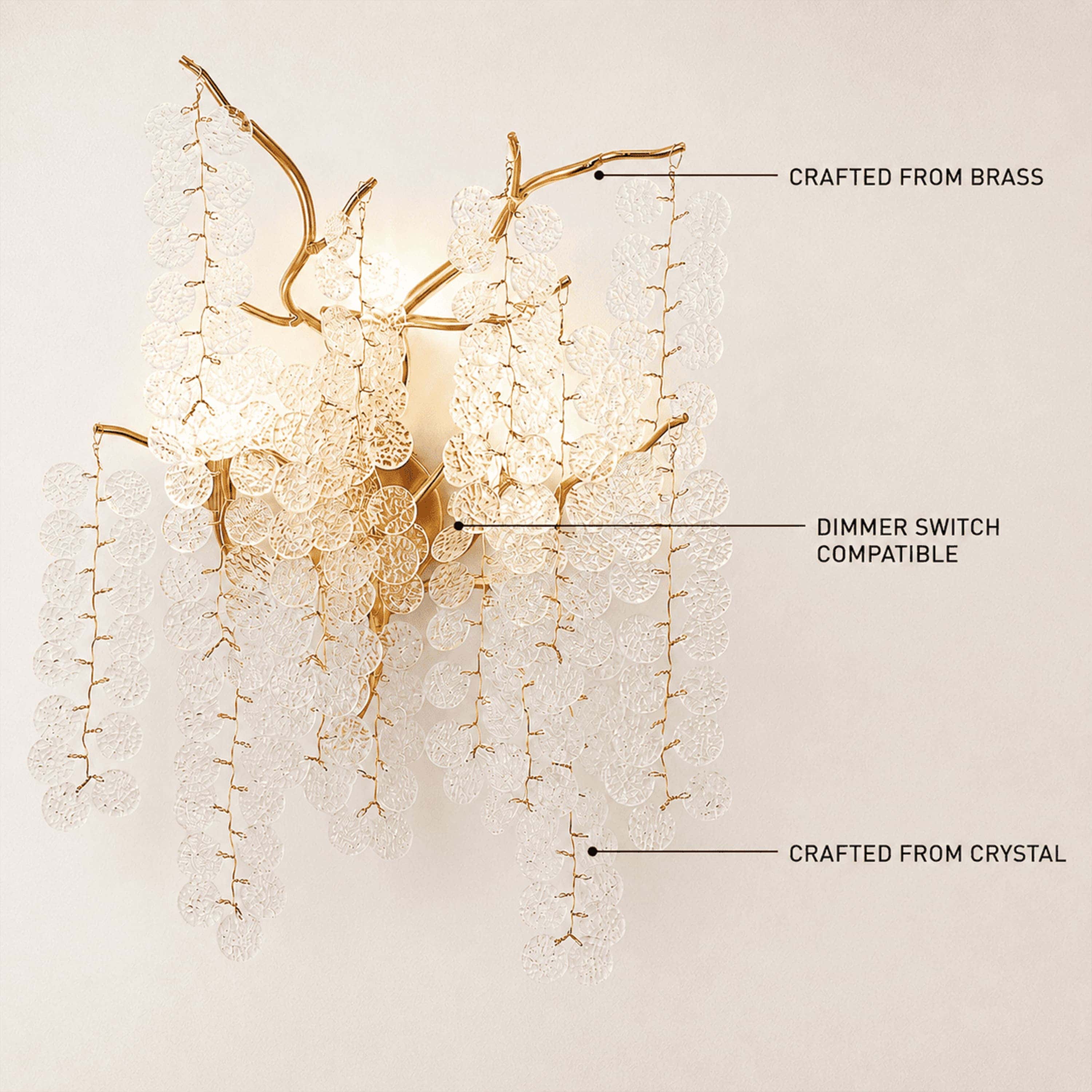 Shiro Noda Crystal Wall Lamp
