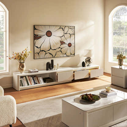 Celia Burnt Stone Media Console 71"