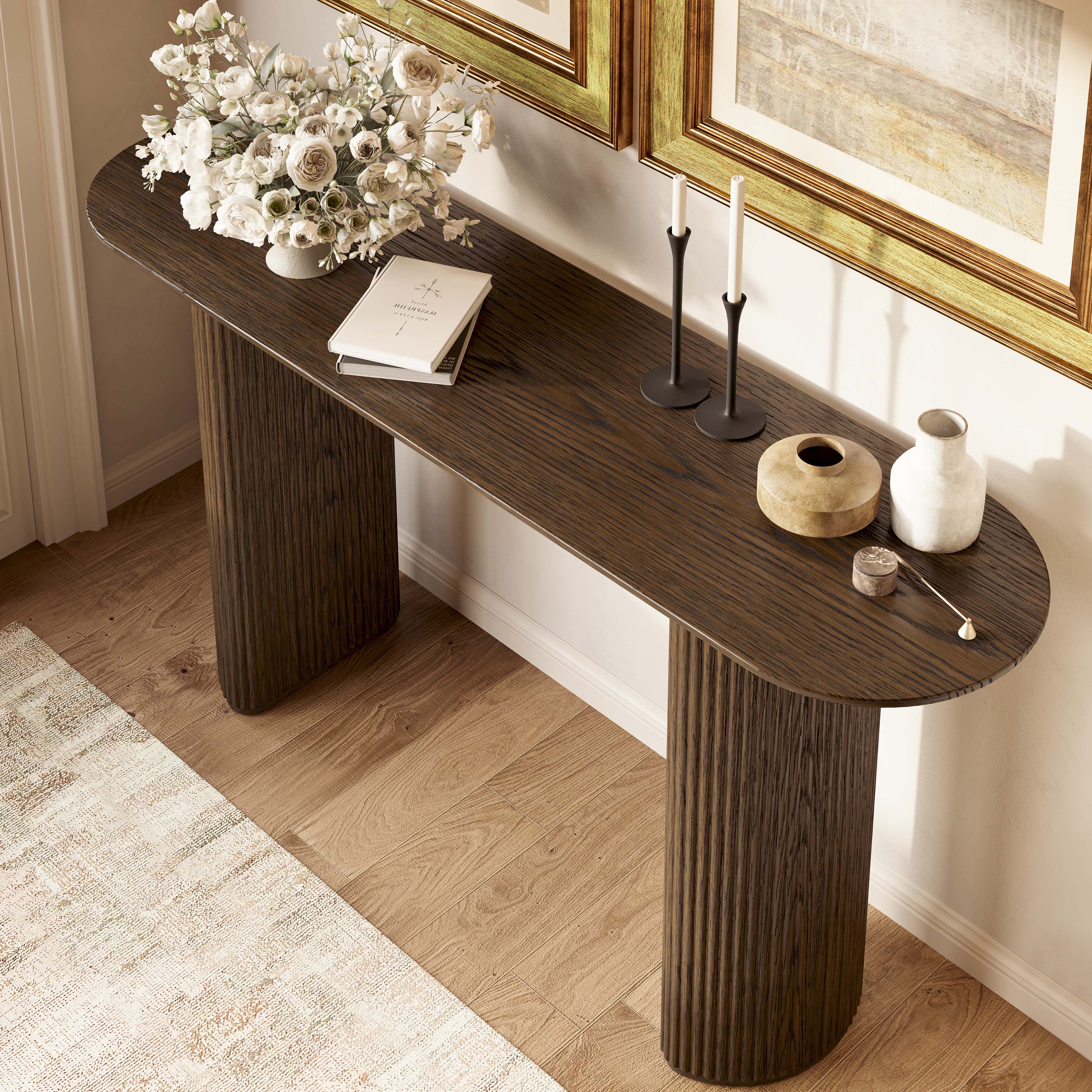 Plinth Console Table 60"W