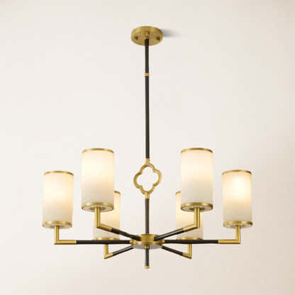 Moral Multi-layer Branda Alabaster Round chandelier 27"D#Finish_Gold