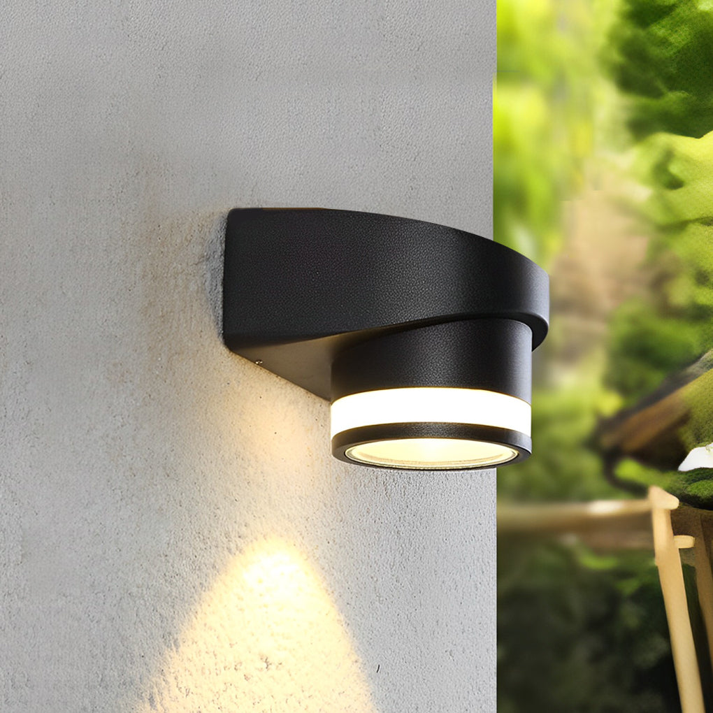 Aegisgleam Round Up Down Outdoor Wall Light