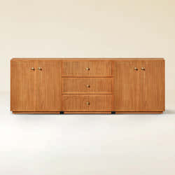 Avery Oak 3-Drawer Media Console 90