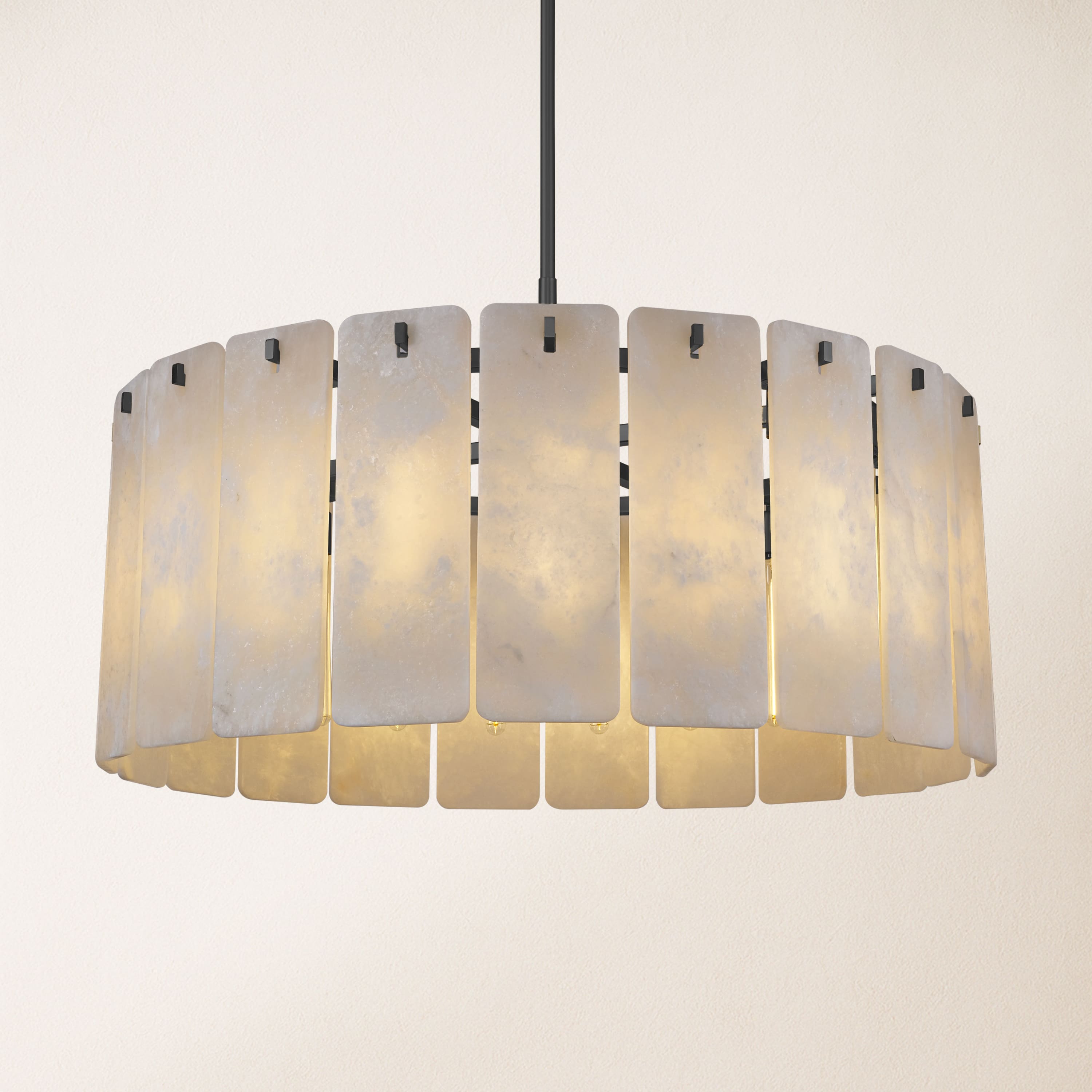 Lunara Alabaster Round Chandelier 36