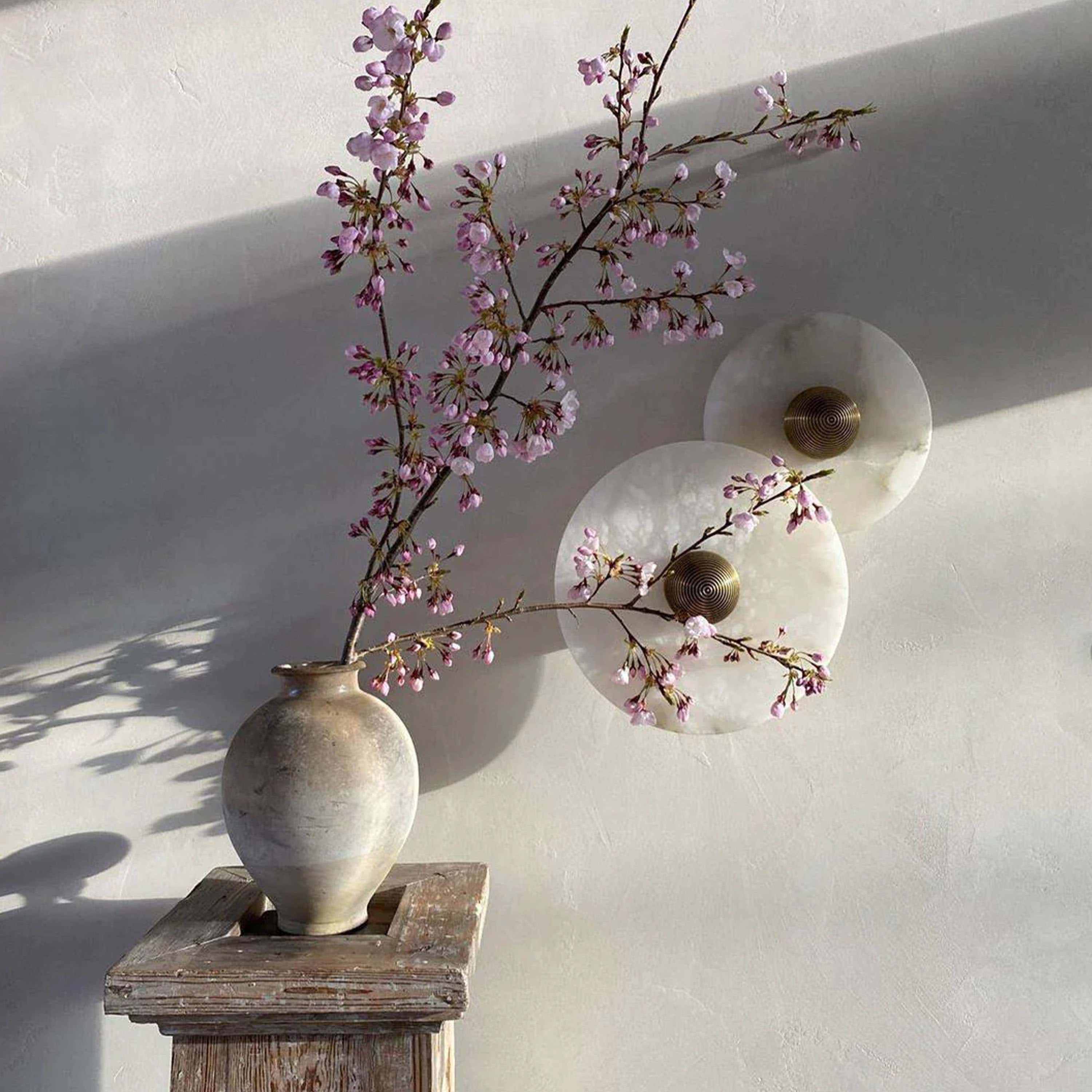 Miles Alabaster Wall Lamp 10"D