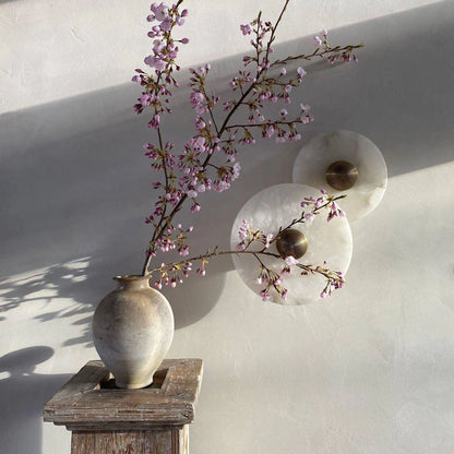 Miles Alabaster Wall Lamp 8"D