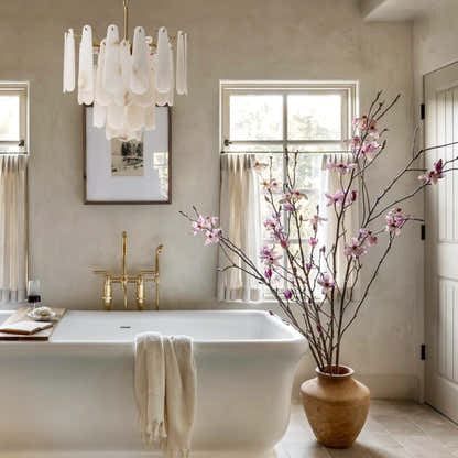 Caldera Alabaster Round Chandelier 22"