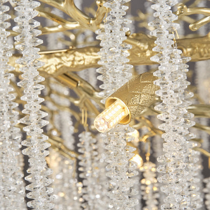 Snow Tree Branches Linear Chandelier 55''L