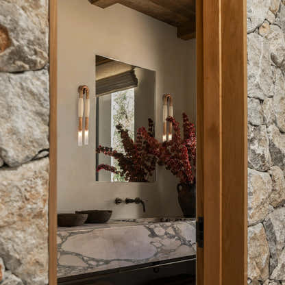 Horsehair Solid Brass Wall Sconce 30''H