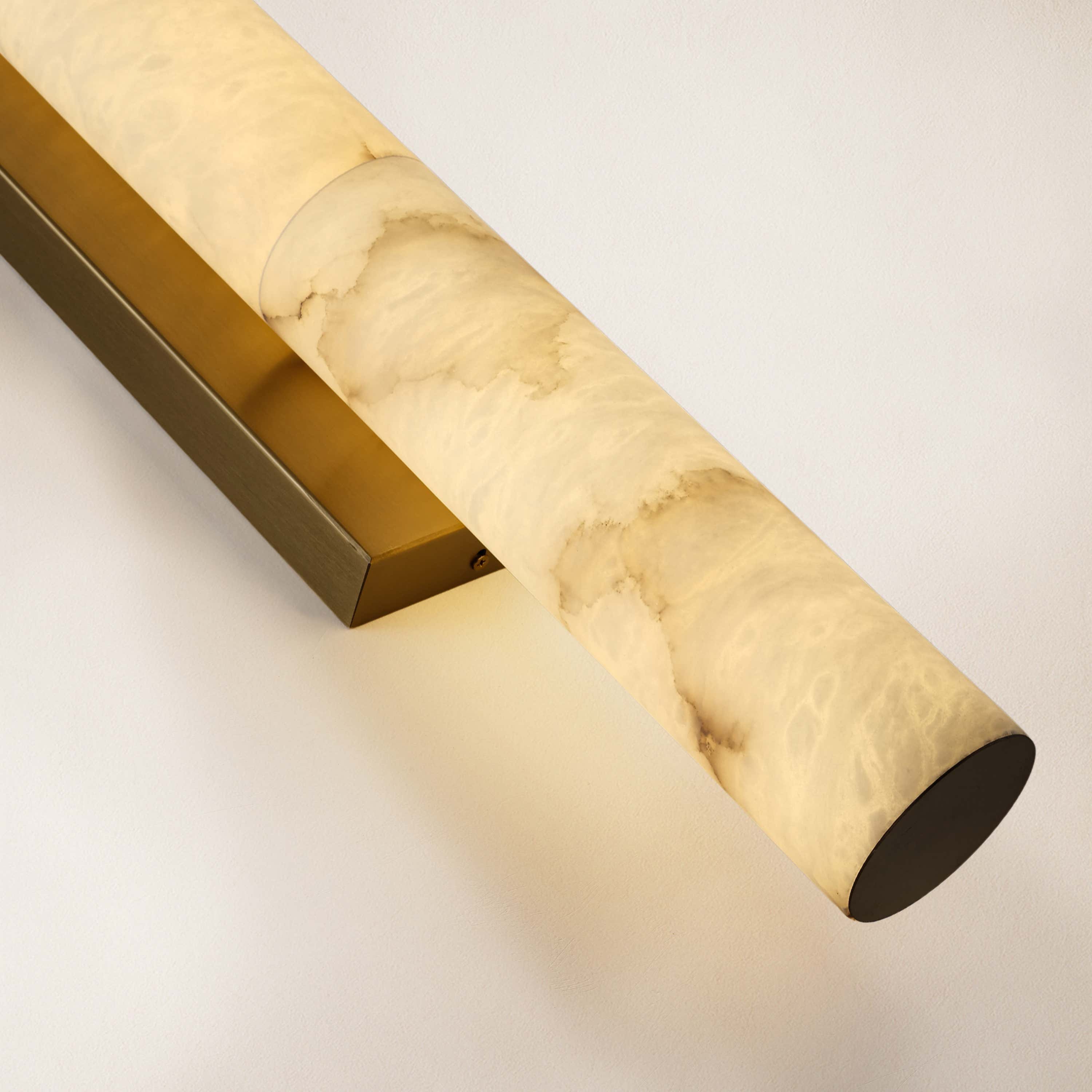 Sylvia Palladian Alabaster Wall Sconce 36"H