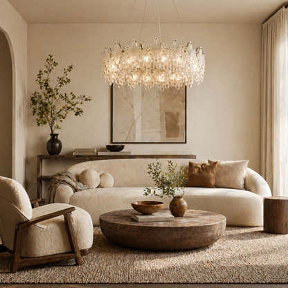 Veliora Layered Glass Chandelier