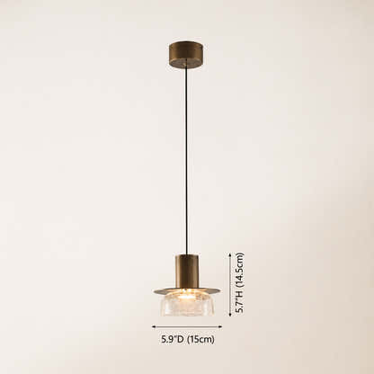 Zendria Crackle Glass Pendant Light