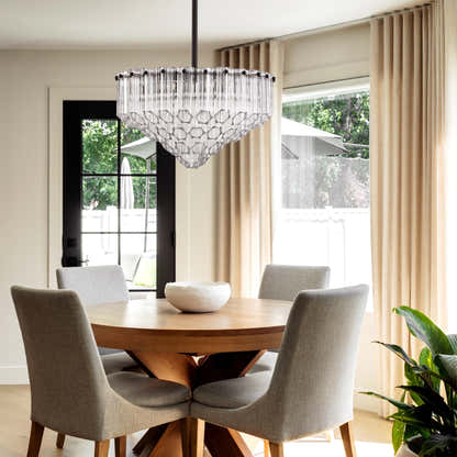 Ethereal Crystal Radiance Round Chandelier 14"D