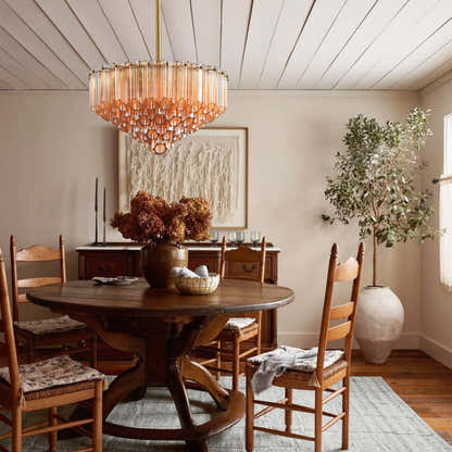 Ethereal Crystal Radiance Round Chandelier 14"D