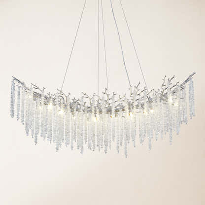 Snow Tree Branches Linear Chandelier 55''L