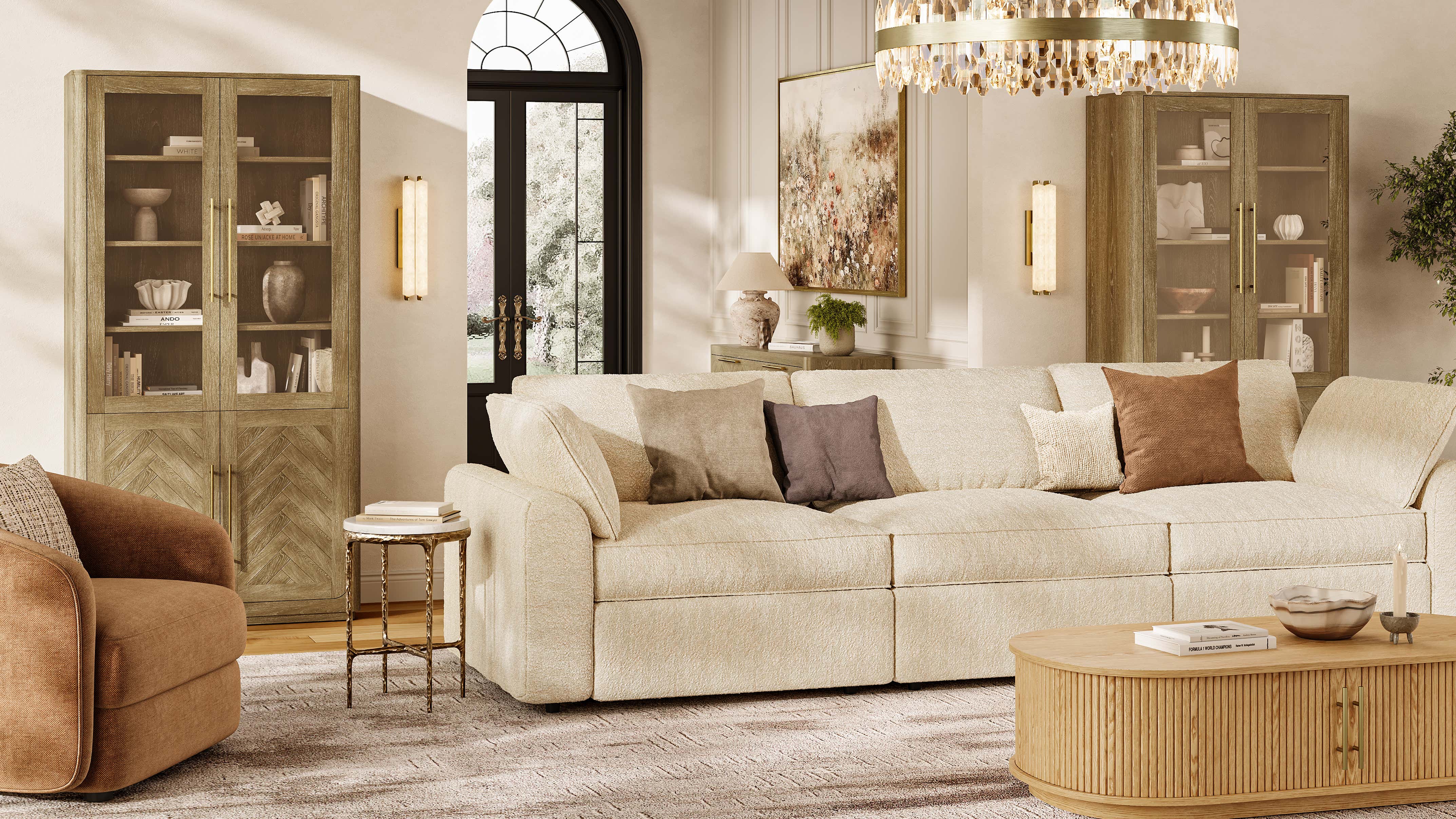 Marlowe Chevron Bookcase 40"W