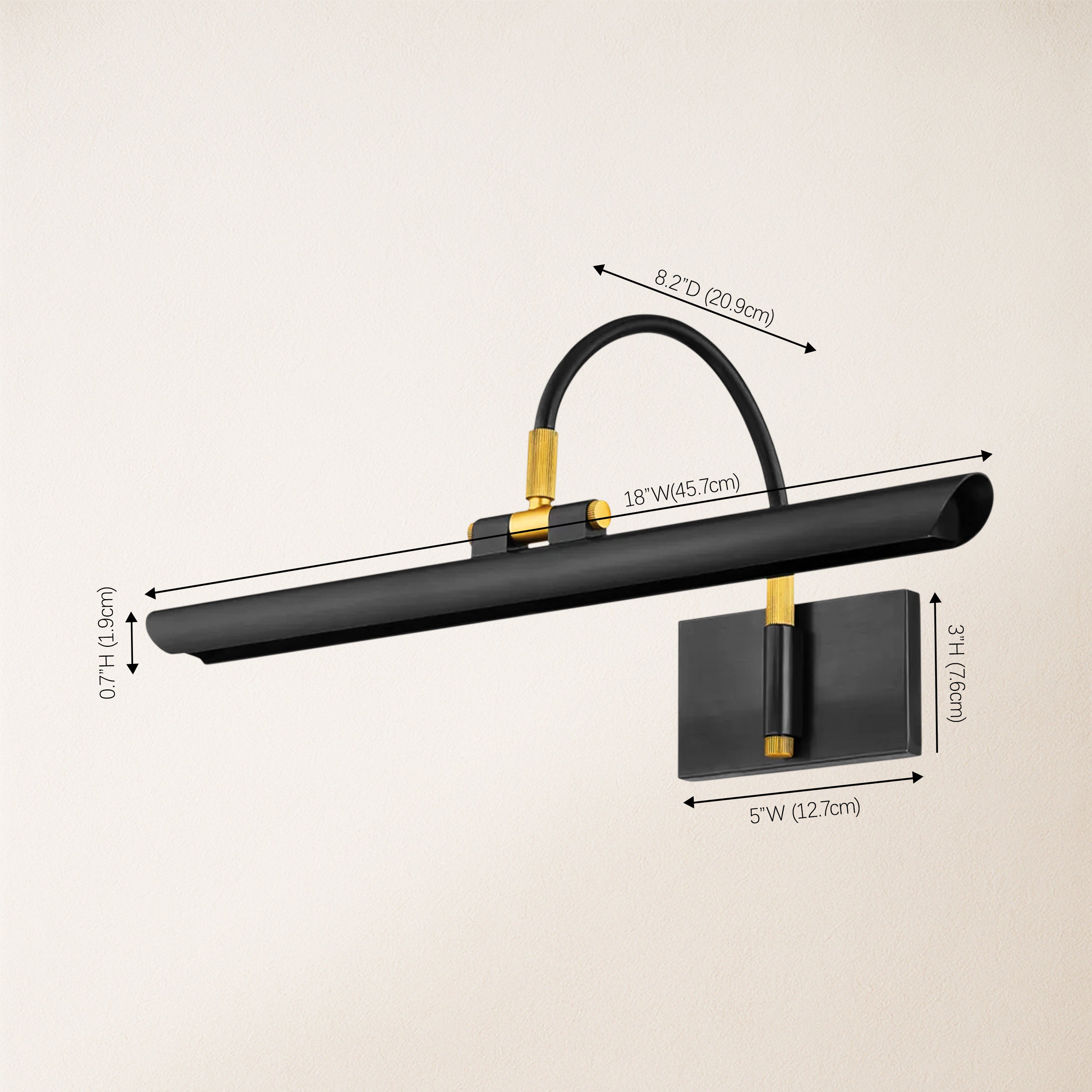 Aiden Small LED Picture Light  17.5" W
