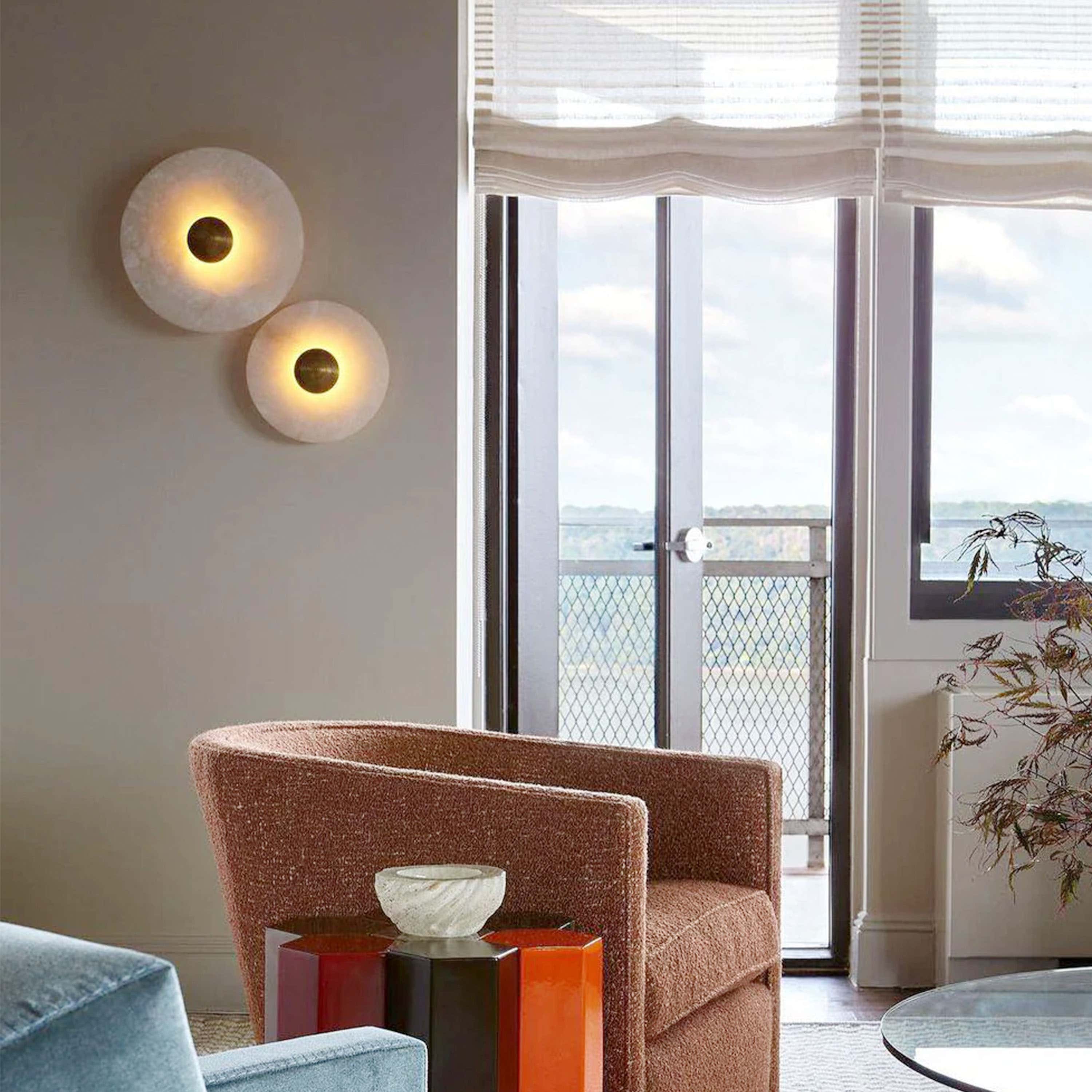 Miles Alabaster Wall Lamp 10"D