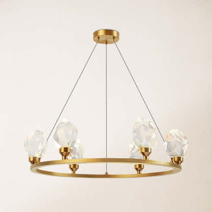 Aurelium Halo Crystal Round Chandelier