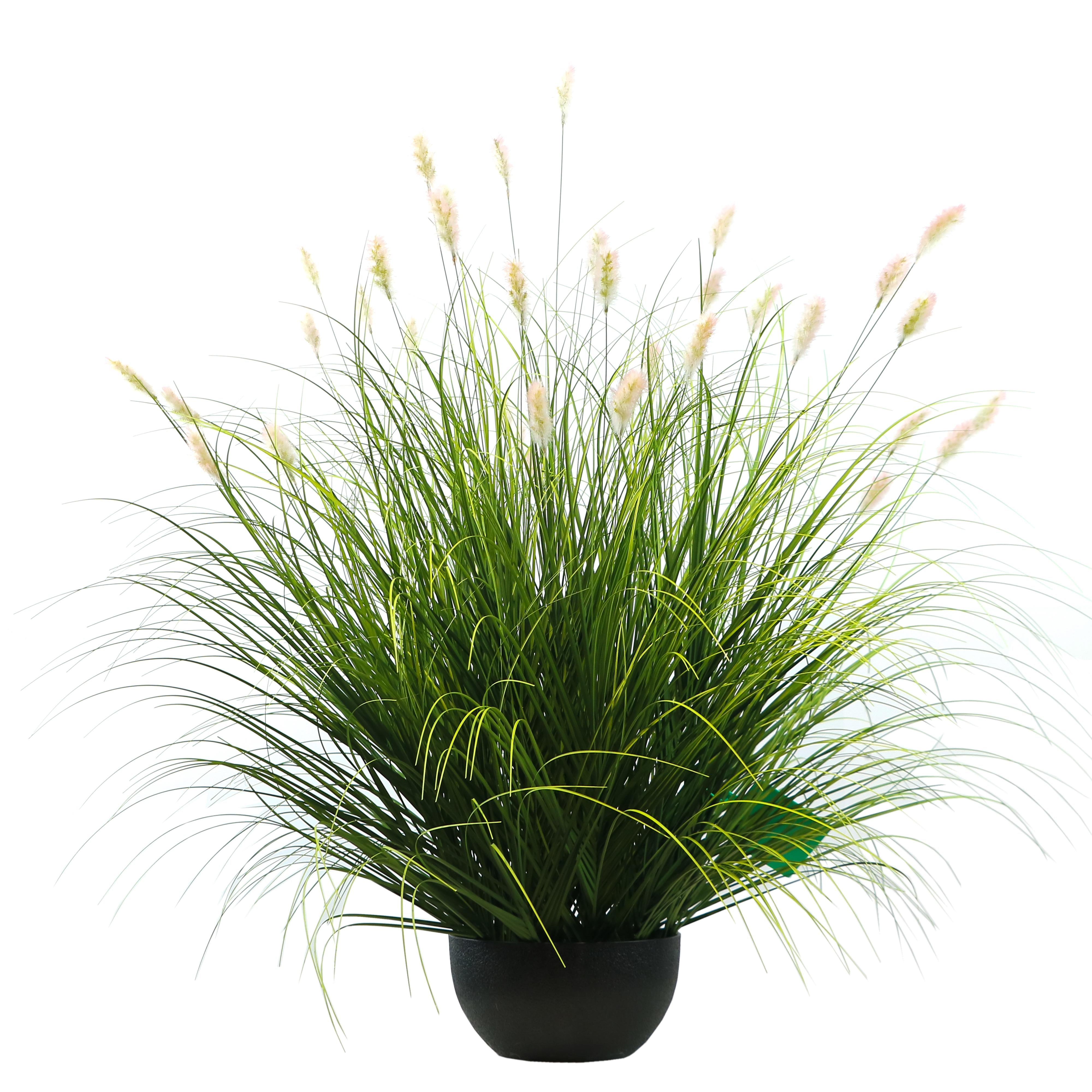Artificial 36-Head Caterpillar with Curved-Straight Onion Grass Bonsai 9.4"H