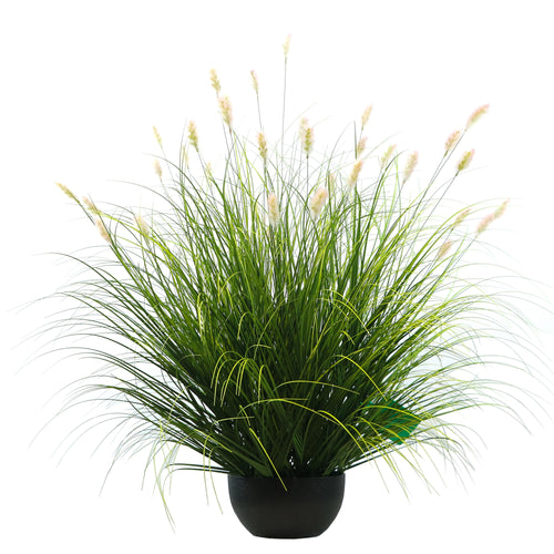 Artificial 36-Head Caterpillar with Curved-Straight Onion Grass Bonsai 9.4"H