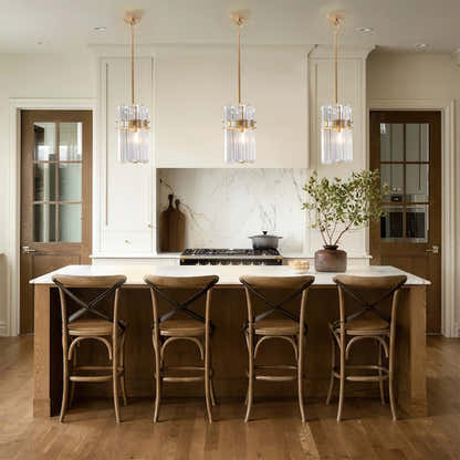 Ruby Crystal Pendant Kitchen Island Light 6.5"W