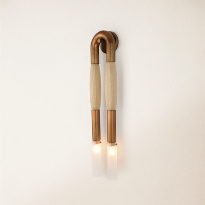 Horsehair Solid Brass Wall Sconce 30''H