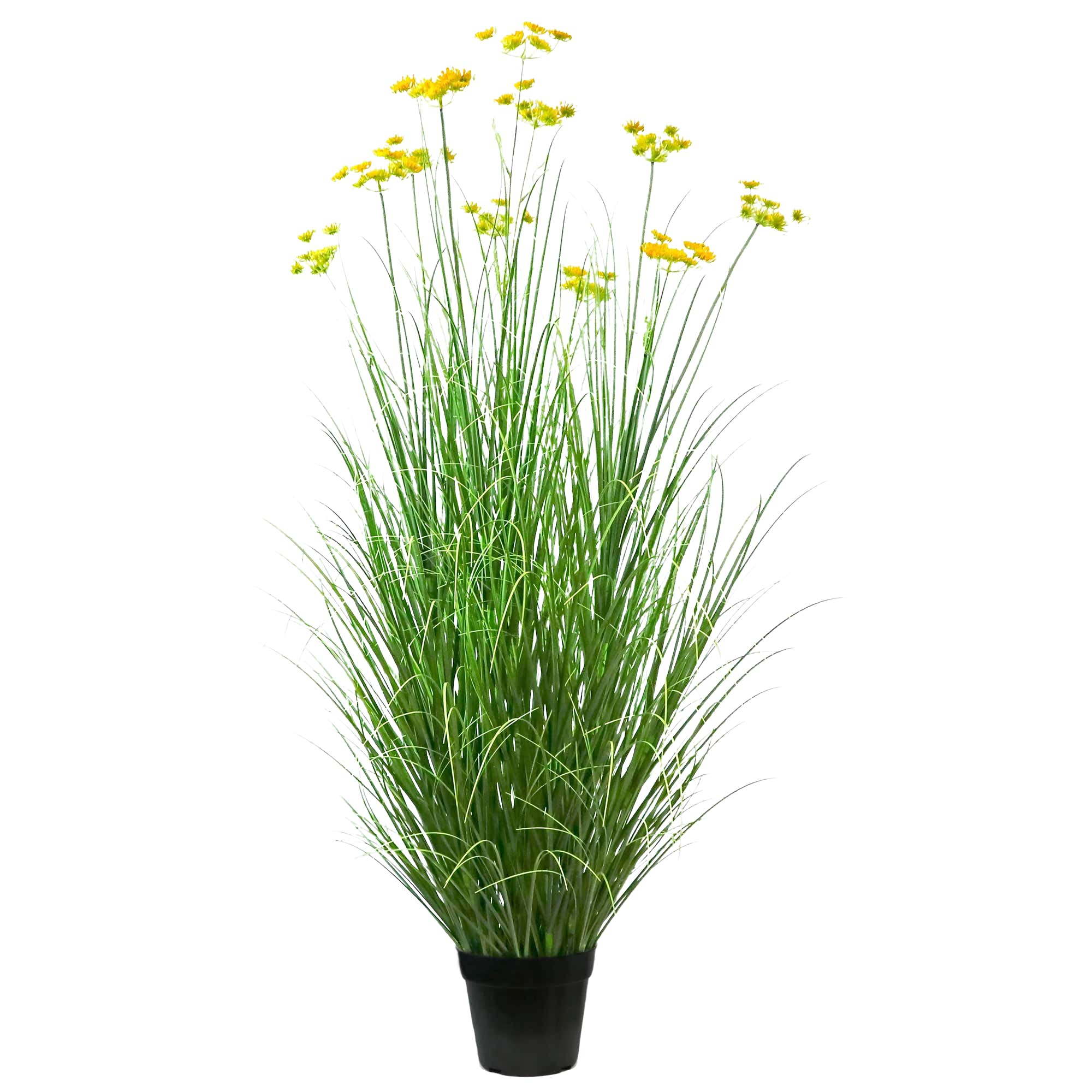 Artificial 11-Head Carrot Flower with Curved Onion Grass Bonsai 140cm H