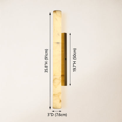 Sylvia Palladian Alabaster Wall Sconce 36"H