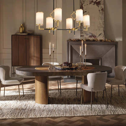 Moral Multi-layer Branda Alabaster Round chandelier 32"W#Finish_Gold