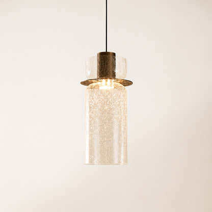Zendria Crackle Glass Pendant Light